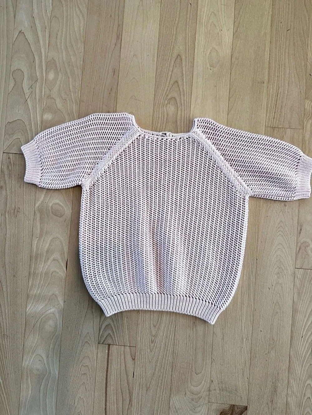 Misha & Puff girls short sleeve open knit sweater